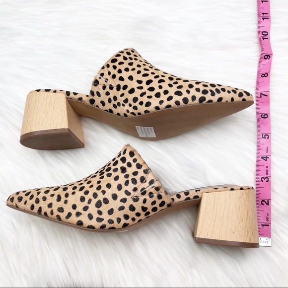 New Steven New York Fannie Cheetah Calf Hair Mule - Picture 10 of 12